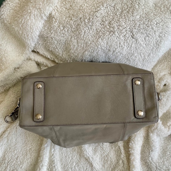 Coach Ashley Gathered Leather Satchel, Gray - Picture 7 of 7
